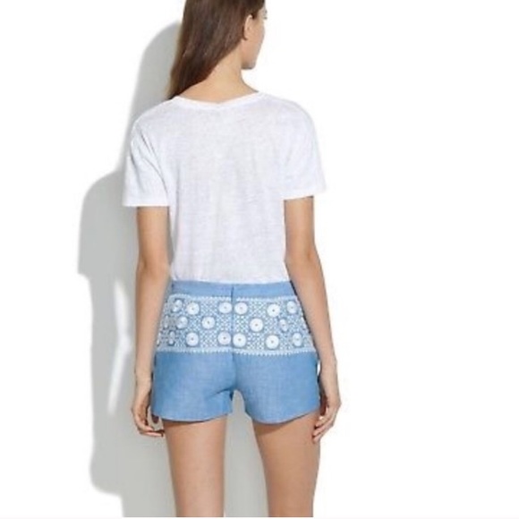Madewell Cambray Sunstitched Shorts Size 4 - Picture 3 of 6